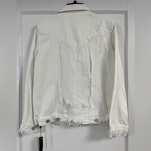 Blank NYC distressed denim jacket- soft white size Small - Picture 6 of 14